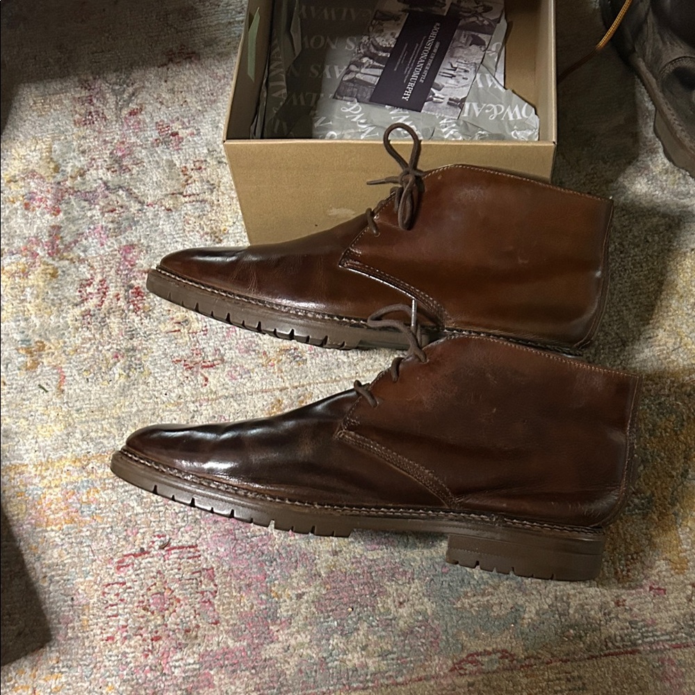 Johnson and MurphyBrown Chukka Boot w/ lug sole 12 - Picture 5 of 6